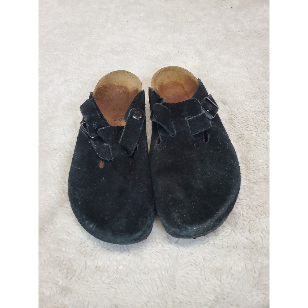 Birkenstock Black Suede Leather Sandal 35 Women 4 Classic Lagenlook Summer Gorp